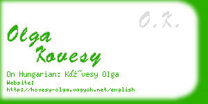 olga kovesy business card